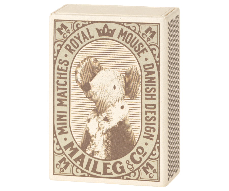 Maileg New Sleepy Wakey Mouse in Matchbox Fall Winter Collection 2022 - Ruby & Grace 