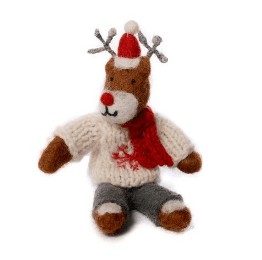 Reindeer in Christmas Jumpers Ornaments - Ruby & Grace 