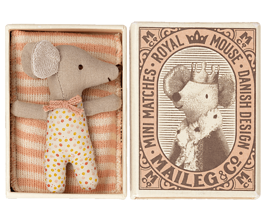 Maileg New Sleepy Wakey Mouse Rose: Fall Winter Collection 2022 - Ruby & Grace 