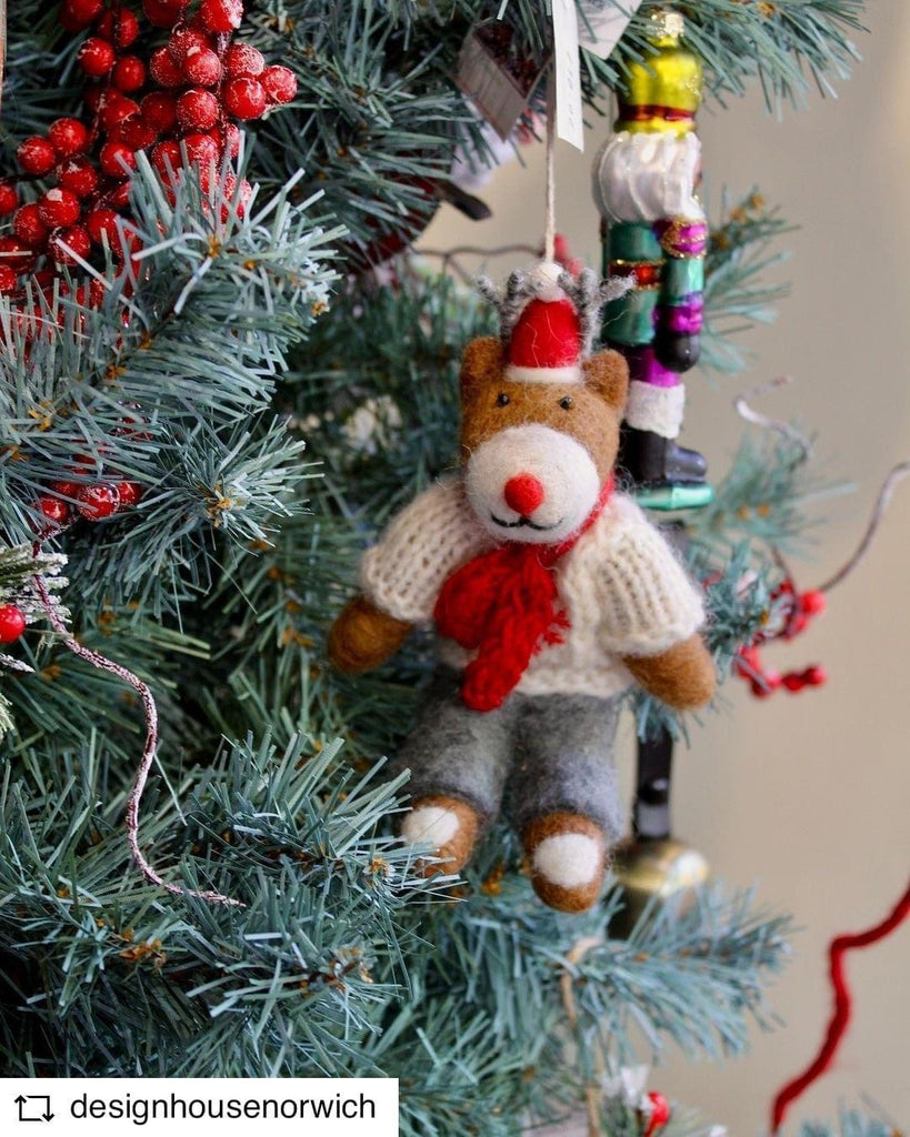 Reindeer in Christmas Jumpers Ornaments - Ruby & Grace 