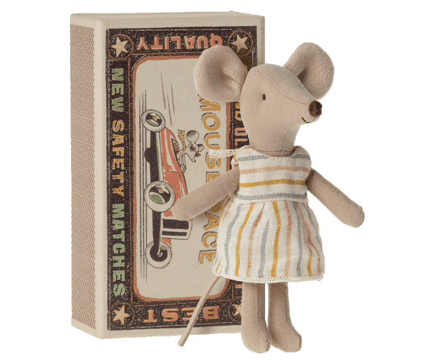 Maileg Big Sister Mouse in Match box Spring Summer 2022 Expected Mid June PREORDER NOW.