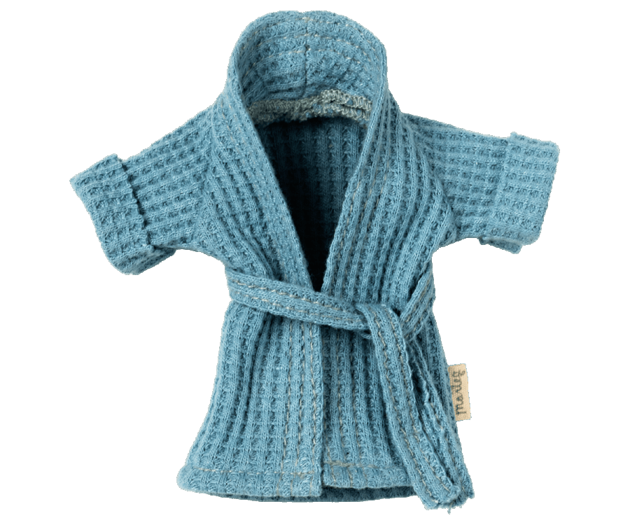 Maileg Bath Robe Dusty Blue Spring Summer 22 Expected Early March PREORDER NOW.