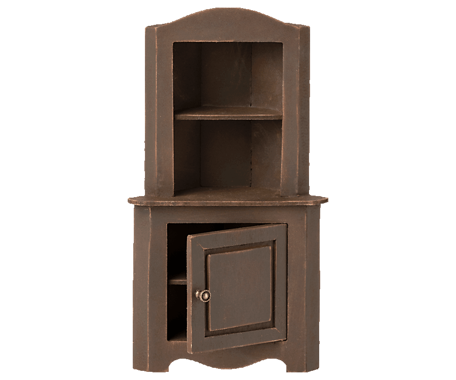 Maileg New Corner Cabinet Brown Fall Winter Collection 2022 Furniture - Ruby & Grace 