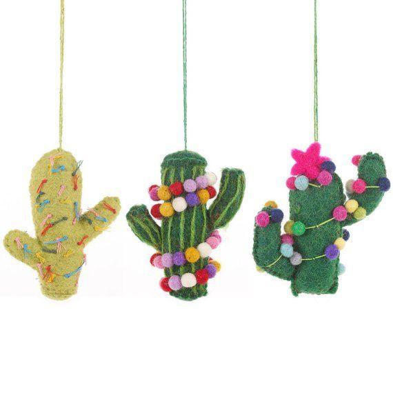 Handmade Felt Cactus Decorations - Ruby & Grace 