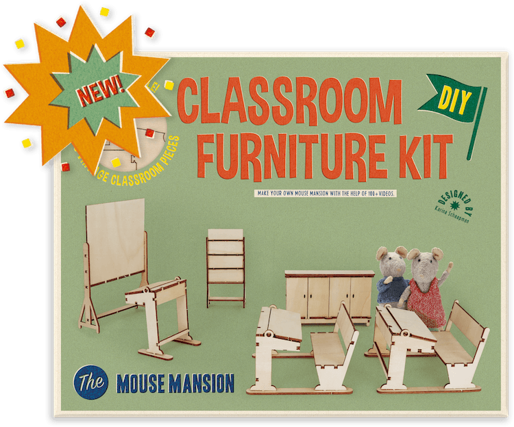 The Mouse Mansion - Class Room Furniture Kit NEW - Ruby & Grace 
