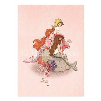 Belle and Boo Post Cards: Mermaid Rock NEW ARRIVAL - Ruby & Grace 