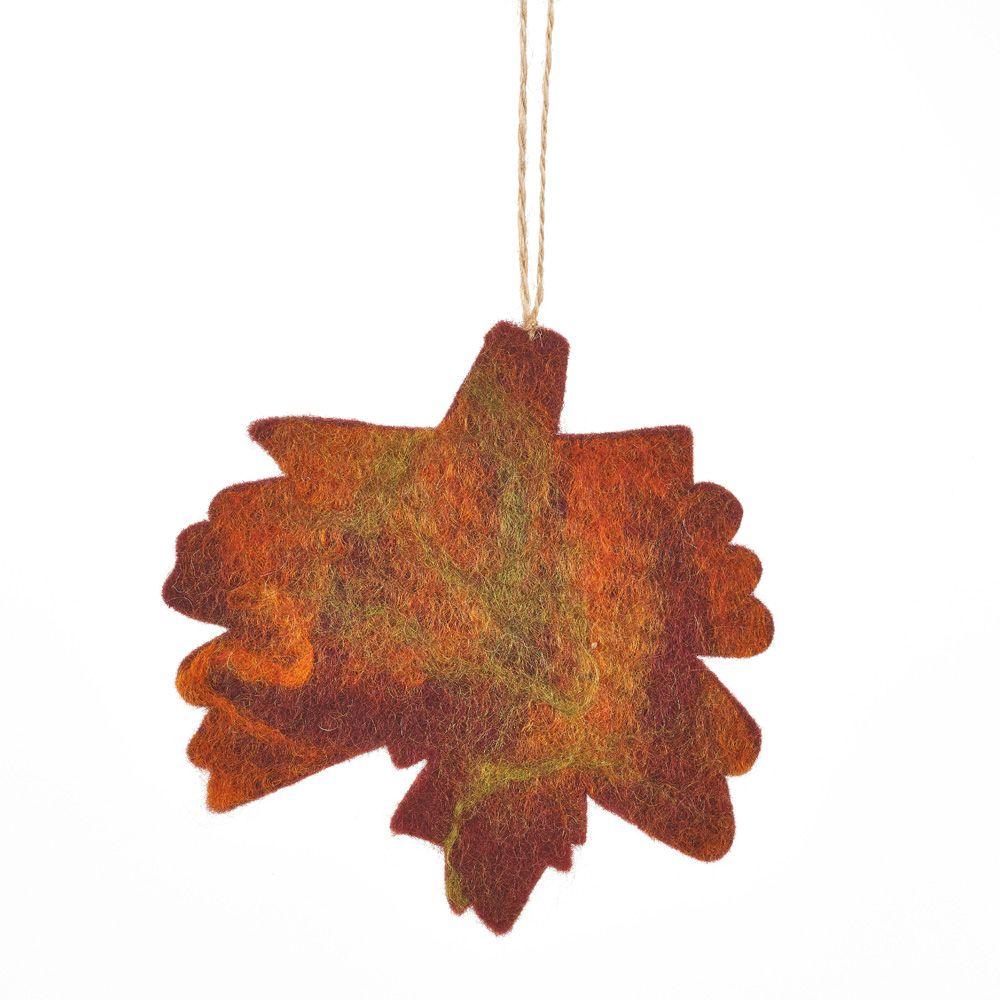Felt Biodegradable Autumn Leaves pack of 5 Mixed  leaves.