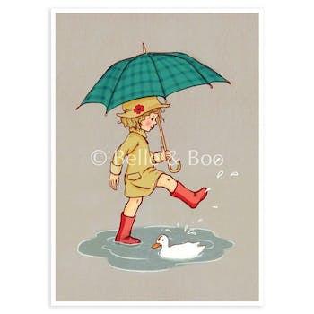 Belle and Boo Post Cards: Umbrella NEW ARRIVAL - Ruby & Grace 