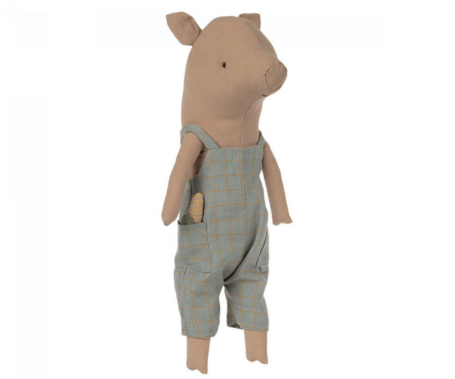 Maileg Pig in Overalls: Spring Summer 2023 PREORDER - Ruby & Grace 