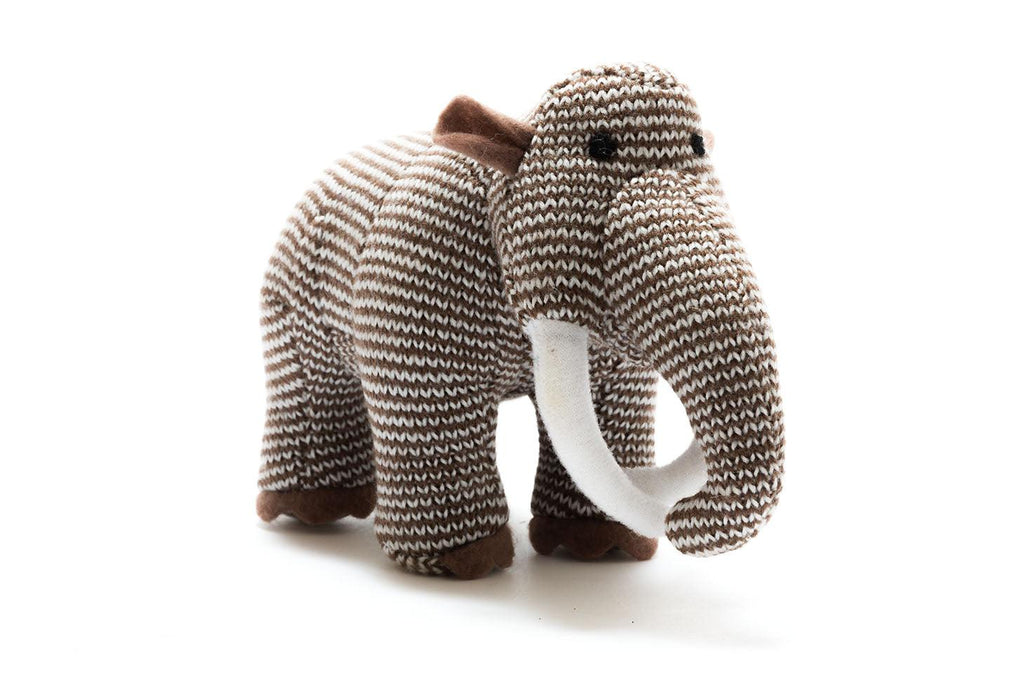 Striped Knitted Woolly Mammoth Rattle LAST ONE.
