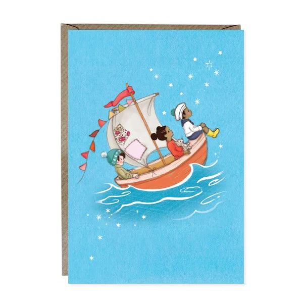 Belle and Boo Sailing Dreams Greetings Card NEW ARRIVAL - Ruby & Grace 
