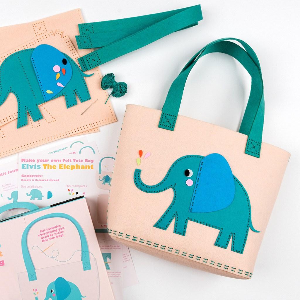 Sew Your Own Elvis The Elephant Tote Bag.